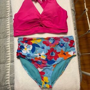 Floral Pink Bikini Set